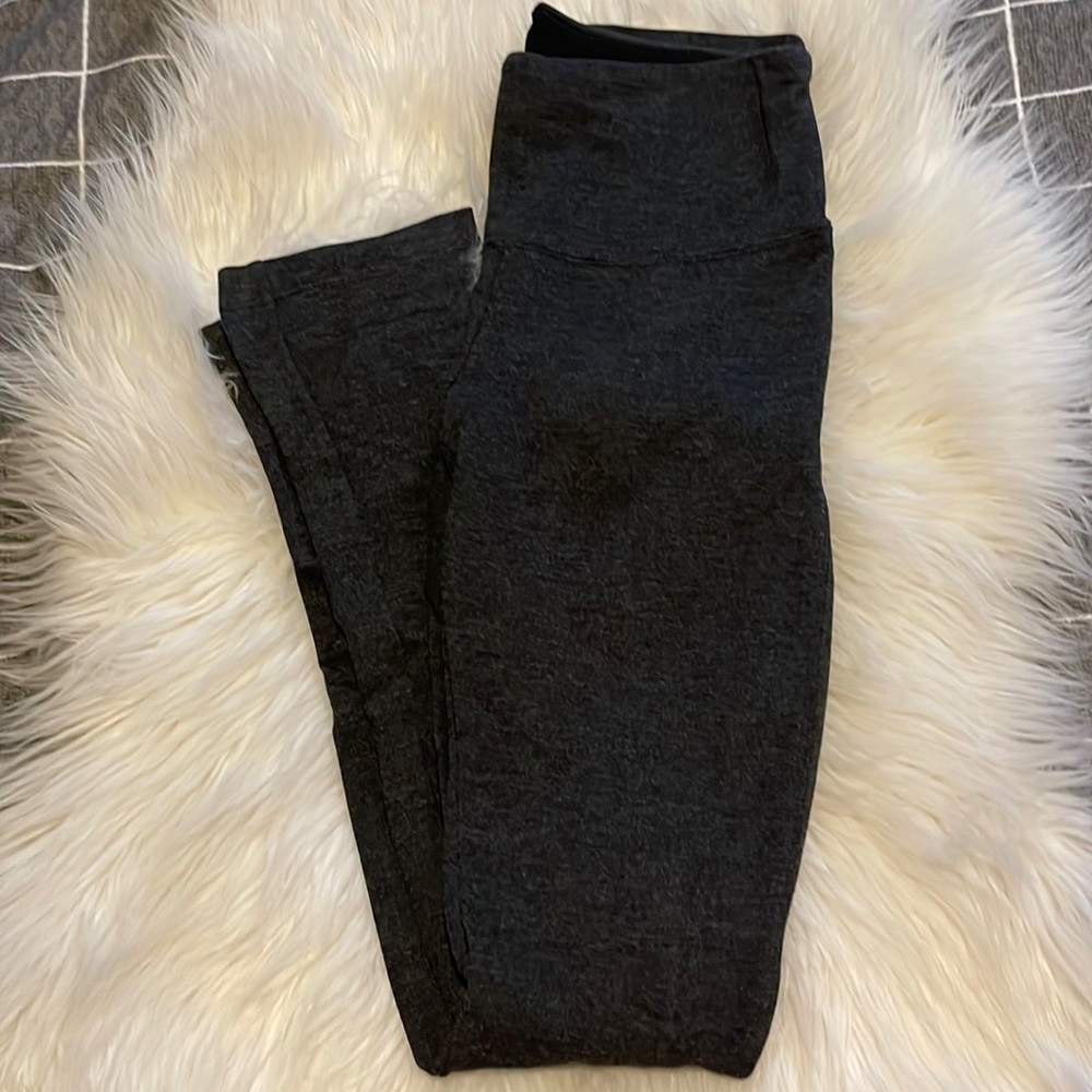 Grey Straight Work Leggings